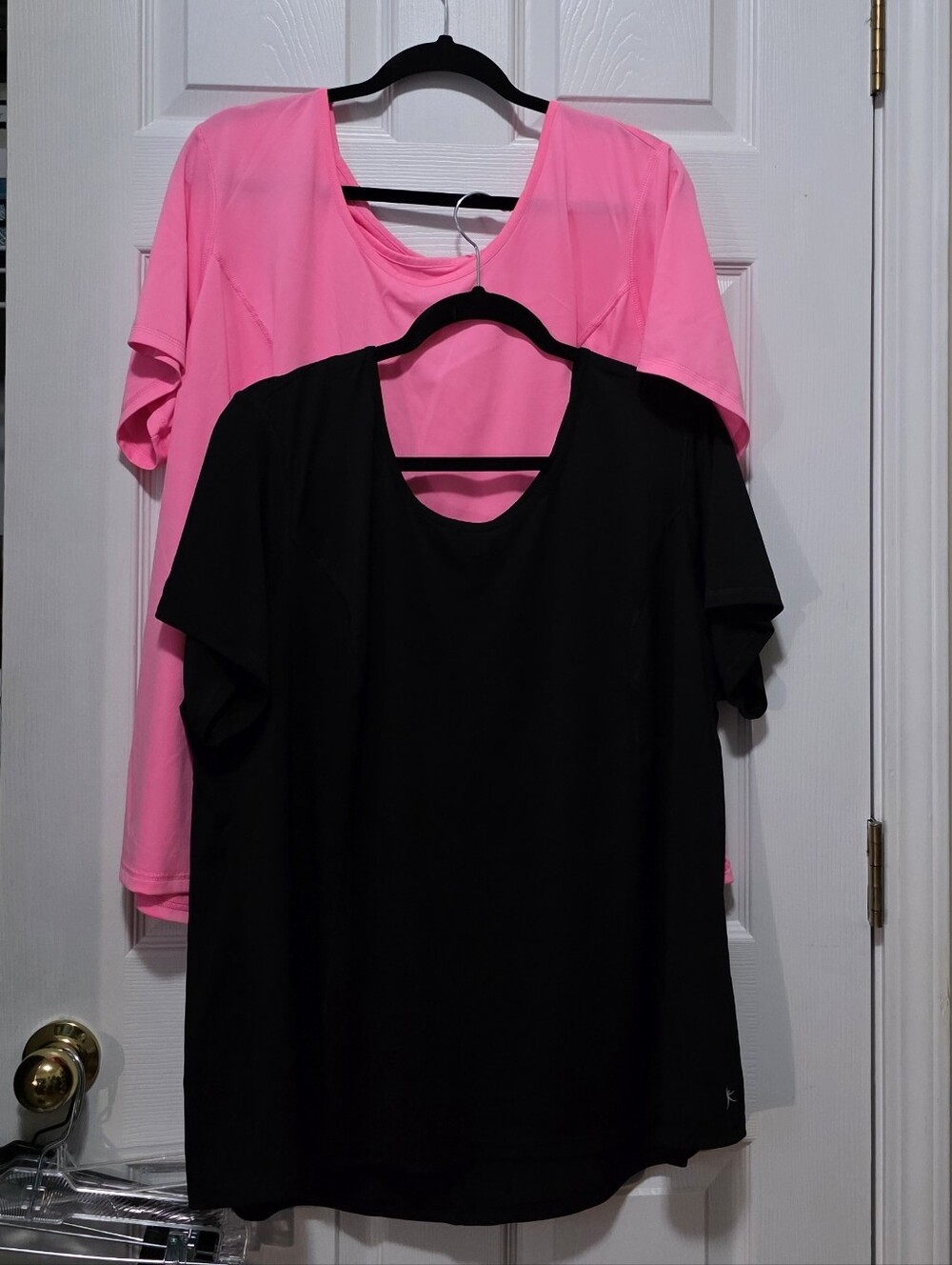 Danskin Now Women’s Short Sleeve Tee in Black and Hot Pink (2 In Total)